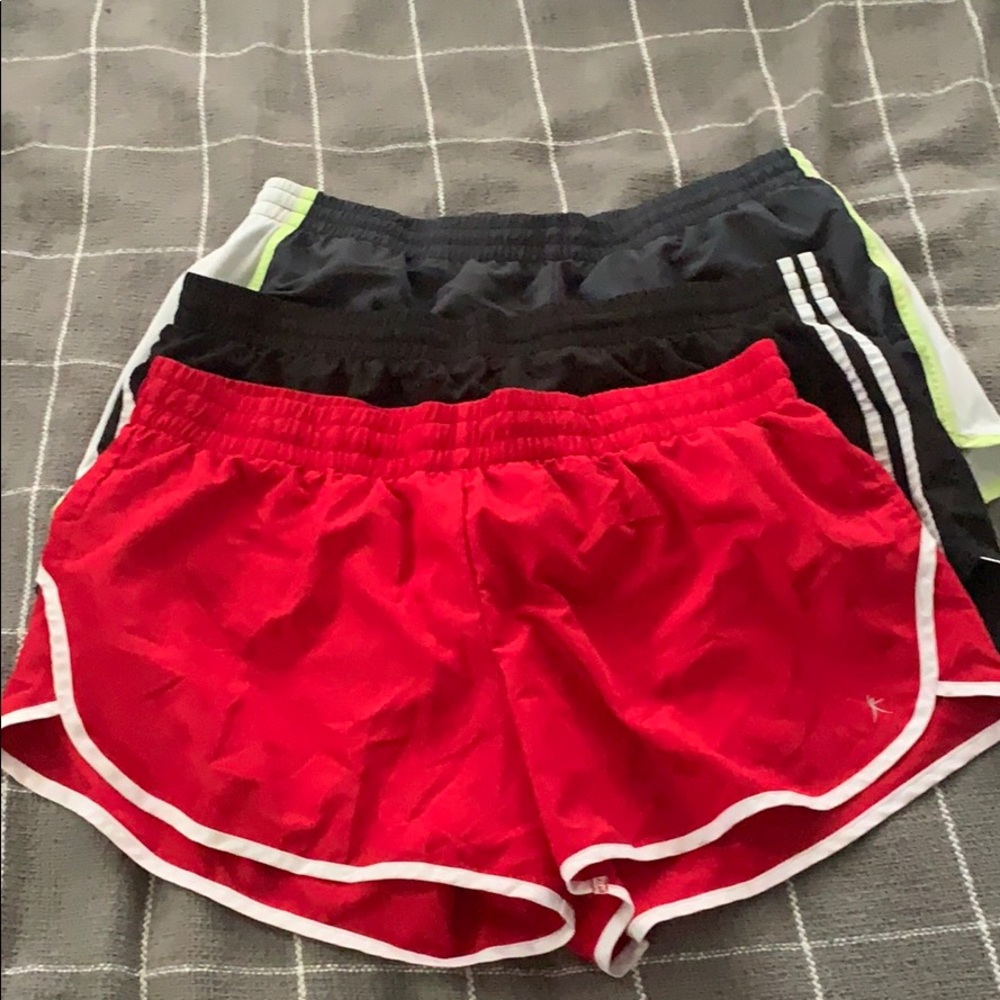 3 Lined Running Shorts Danskin Sz XL